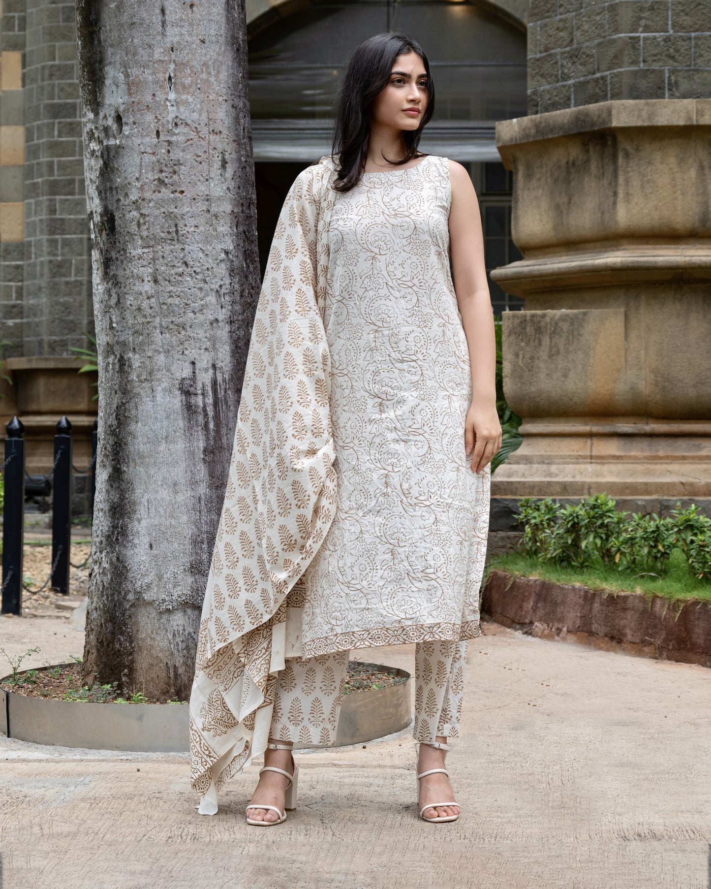 Bagh Hand-Block Printed Soft Cotton Kurtha Suit