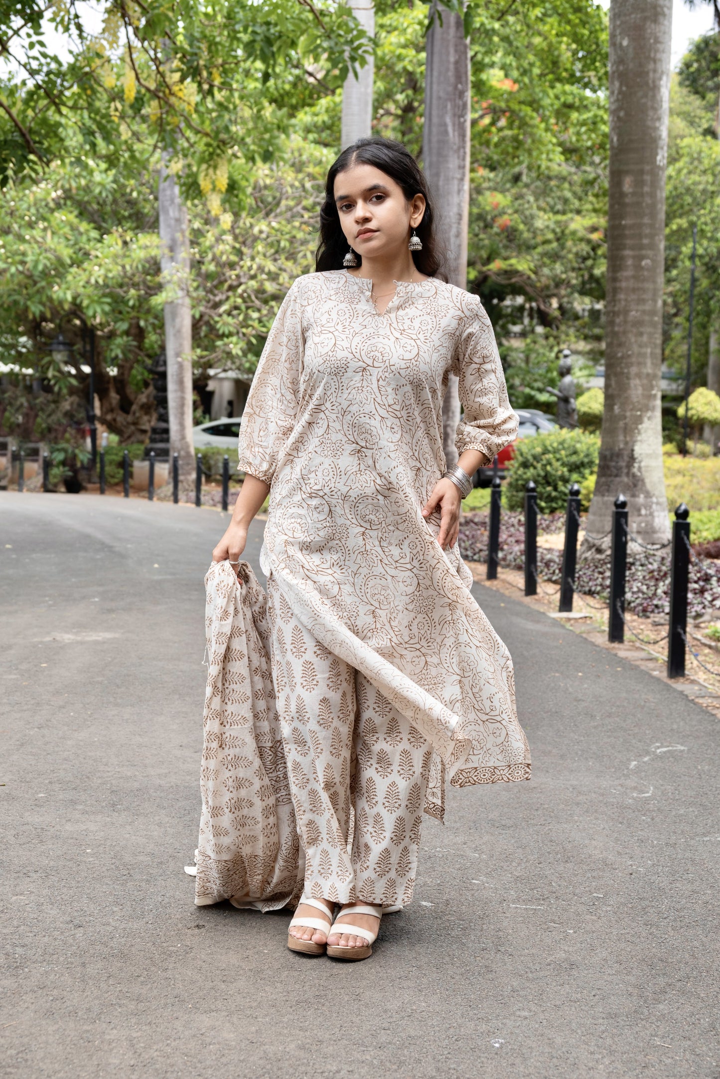 Bagh Hand-Block Printed Soft Cotton Kurtha Suit